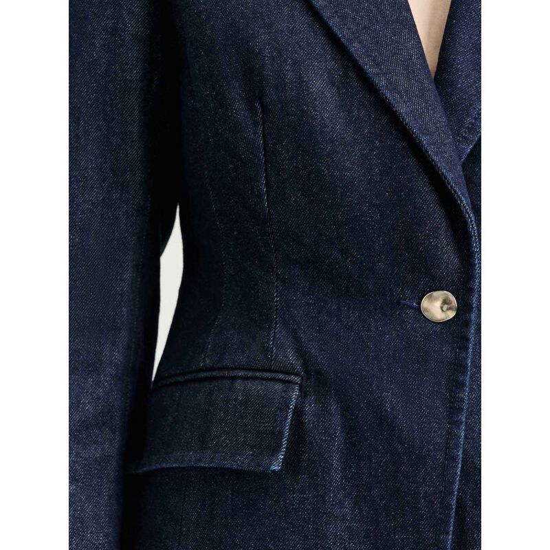 Veronika Maine Dark Indigo Denim Blazer image number 2